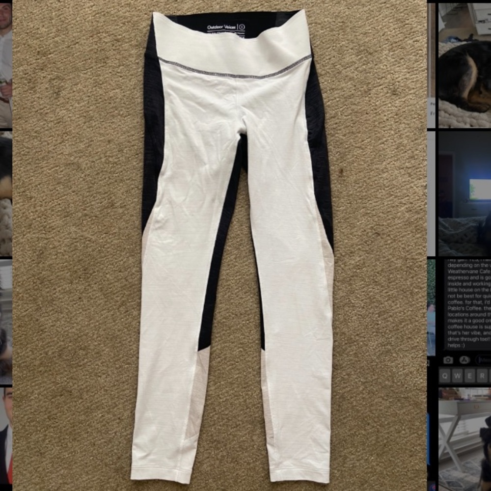 Outdoor Voices 7/8 black and white legging